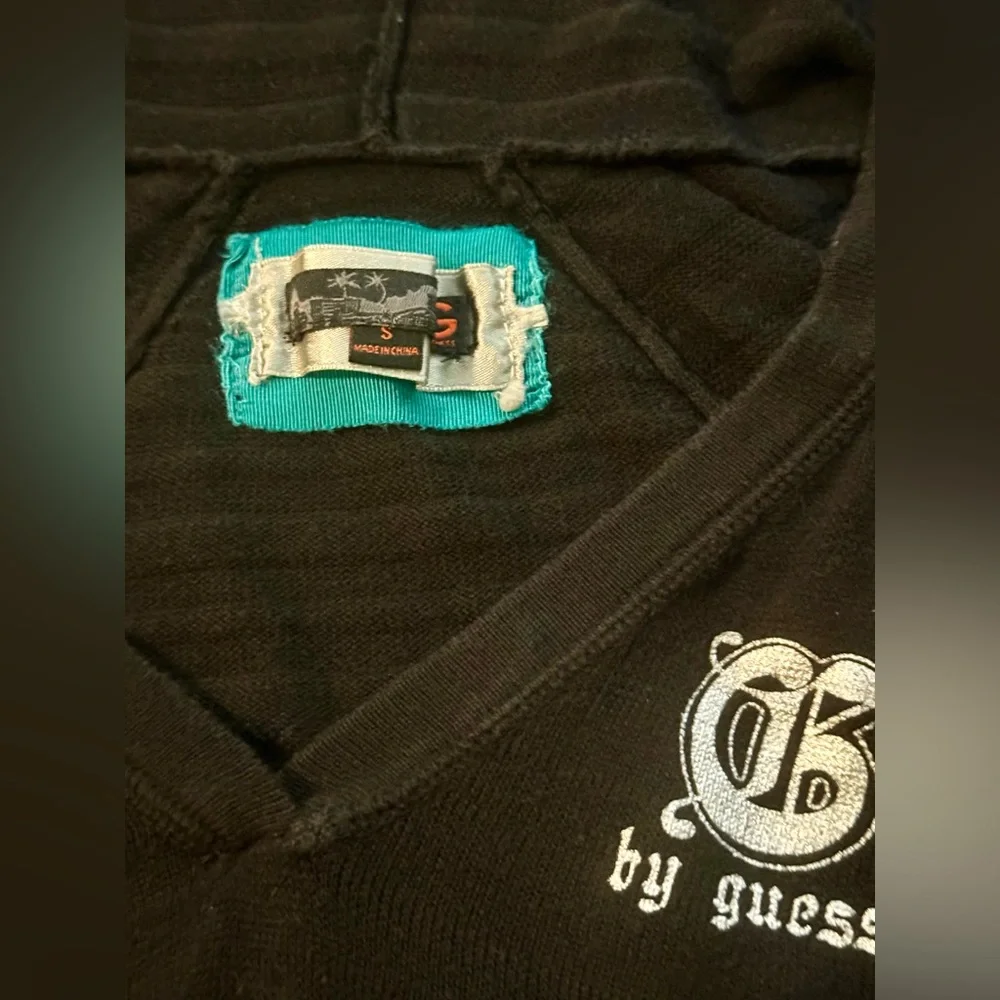 G by Guess Women's Black Long Sleeve Hooded Top - Picture 4 of 4